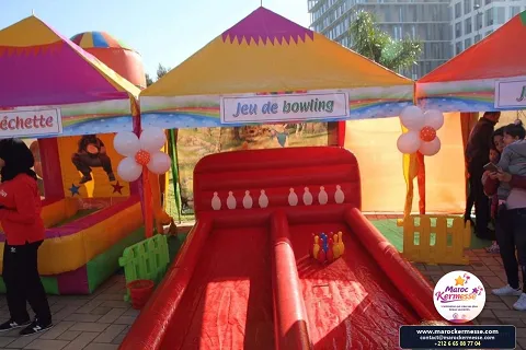 Jeu de bowling gonflable géant